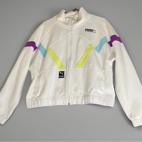 Puma International DOUBLEKNIT TRACK Jacket Sweat Shirt CLBK Top Womens sz XL - Picture 1 of 10